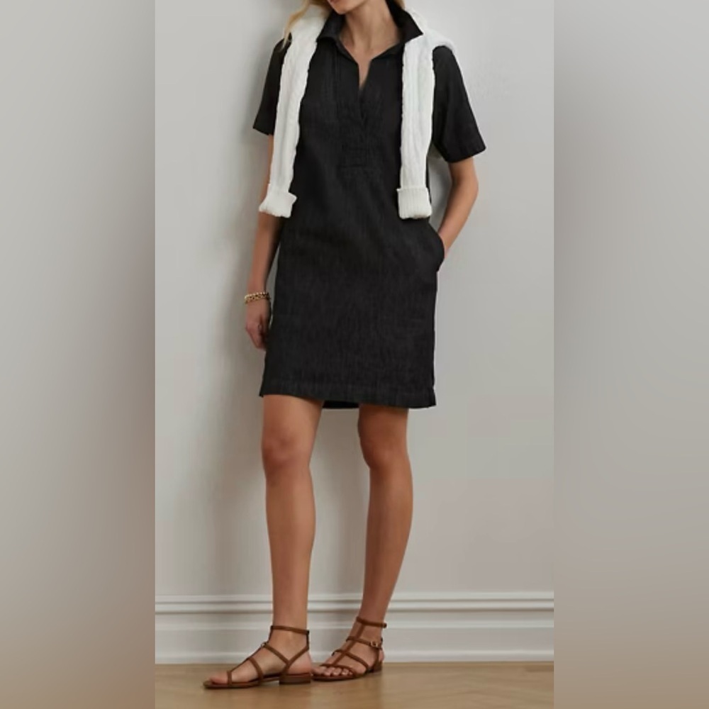 Ralph Lauren Denim Shift Dress in Charcoal Color Size Large